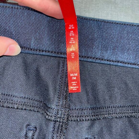 SPANX ShapeEveryWear Ankle Skinny Jeans Dark Wash|Sz Medium 8/10 Pull-On Stretch - Picture 12 of 13